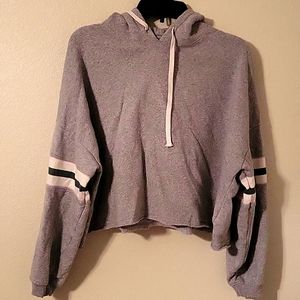 Crop top sweater with hood